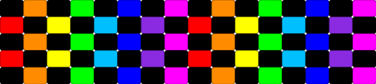 rainbow checkered cuff [small / thin arms] - black,green,pink,colorful,rainbow,checkered,cuff