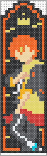 Akito Shinonome Banner (Not Mine) - black,orange,yellow,gray,pjsk,akito,miku,vbs,perler