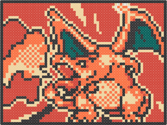 BIGG CHARIZARD - red,beige,orange