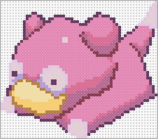low poly poke - pink,low poly,pokemon,slowpoke,cute,kawaii,chibi,video game