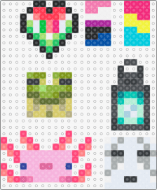 Minecraft gift/com (Arron) - minecraft,axolotl,video game,whimsical,motifs,vibrant,playful,colorful