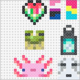 Minecraft gift/com (Arron) - minecraft,axolotl,video game,whimsical,crafting,motifs,vibrant,playful,colorful