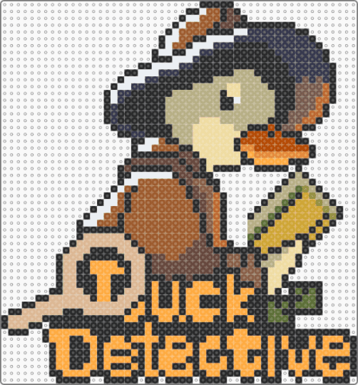 Duck Detective - black,tan,beige,orange,cotdmysterynovels