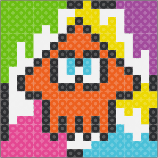 Splatoon Coaster - orange,pink,green