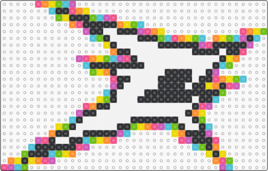 Rainbow Outline CrankZaddy - white,pink