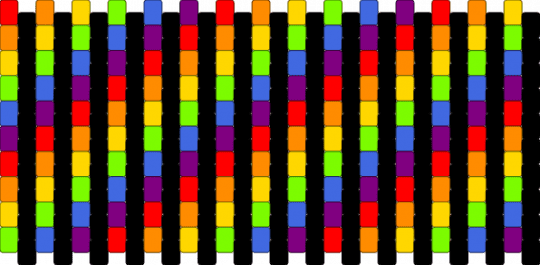 Random cuff - black, colorful, green, orange, pink, rainbow, random