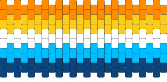 Aroace flag bc its pretty - orange,yellow,light blue,blue