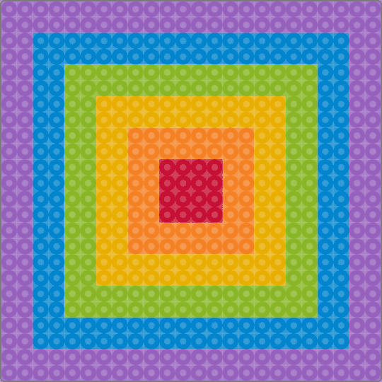 Rainbow coaster 🌈 🏳️‍🌈 - blue, green, orange, pink