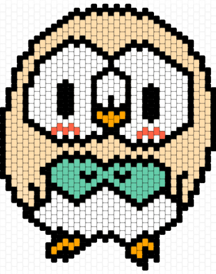 Shiny Rowlet Pattern Rowlet Pony Bead Patterns - Gallery - Kandi Pad | Kandi Patterns, Fuse ...