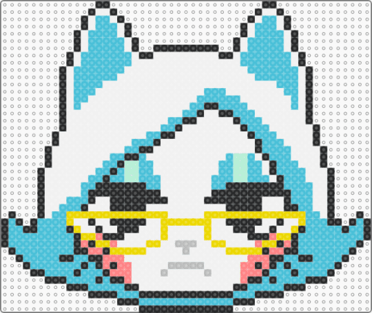 Karen Katphish - white,light blue,smg4,karen katphish
