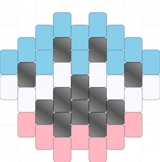 Subtle Trans Paw-print - blue, charm, cute, lgbtq, light blue, pawprint, pink, trans, trans rights