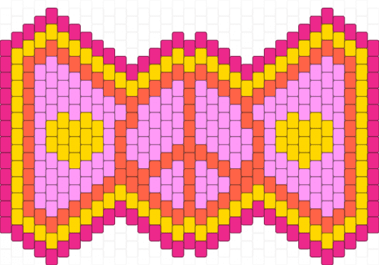 Hippy peace sign bow - bow, bowtie, heart, hippy, orange, peace sign, pink, yellow