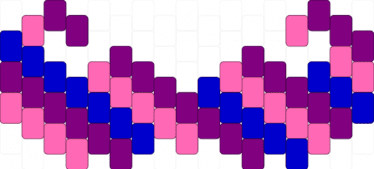 Mustache Bi Zig Zag colors - pink,purple