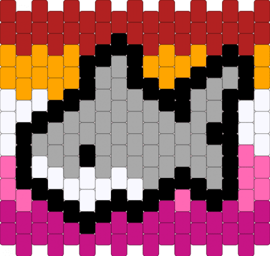 Lesbian Shark Flag! :3 - red,beige,pink,lesbian,gay,lesbian flag,shark,charm,cute,lgbtq