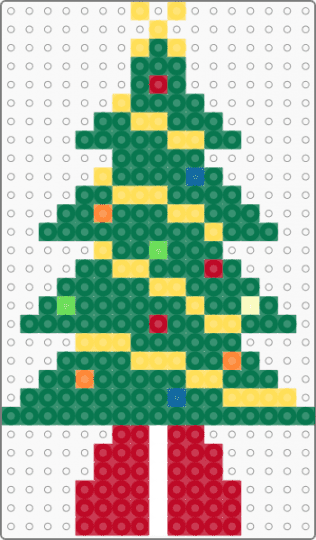 Nightmare Tree Door - red, teal, yellow