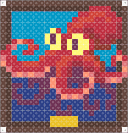 Kraken coaster recolor - blue, brown, red