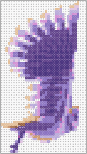 Owl flying - pink,blue,purple