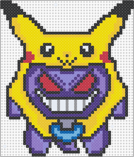 Gengar poncho - yellow,purple,blue