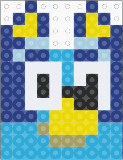 Small bluey !! - blue,light blue,bluey,bluey small,bluey fuse beads,bluey hama beads,bluey perler beads