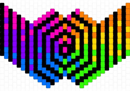Rainbowmask 2 - black,pink,green,colorful,mask,kandi,rainbow,spiral