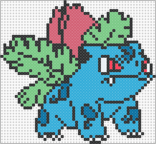 [Ivysaur] [#002] - teal,light blue,ivysaur,pokemon,forest,plant,poison,bloom,cute,evolution