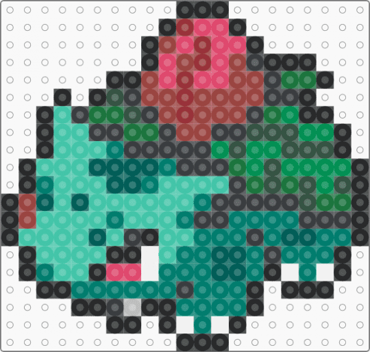 Ivysaur [(#002) - red,teal,pokemon,ivysaur,plant,forest,field,colorful,evolution,poison