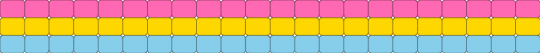 Pansexual ladder stich cuff - yellow,light blue,pink,pan,pride