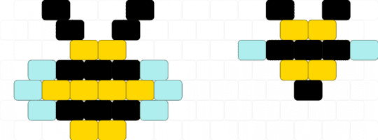 Bee - yellow,light blue