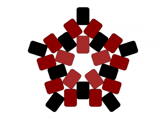 Star - black, red