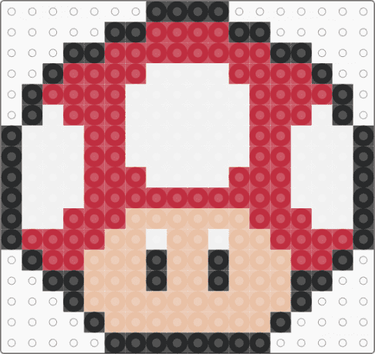 Super Mario Red Mushroom - beige,red,mario,super,super mario,mushroom,power up,nintendo,classic,retro