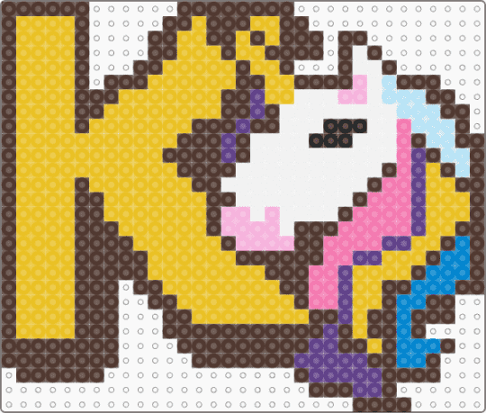 Letter K - Unicorn - brown,yellow,unicorn,k,letter,fantasy,cartoon,imagination,horse