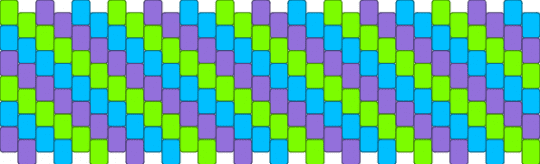 Green, purple, blue striped cuff - purple,light blue,green