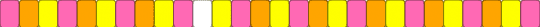 Bracelet (white is a heart) - pink,yellow