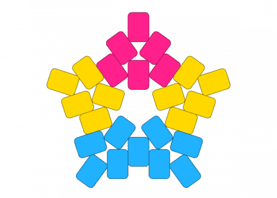 Pansexual star - lgbtqia, light blue, pansexual, pride, star, yellow
