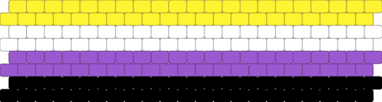 Non Binary peyote cuff - purple, yellow