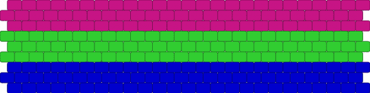 Polysexual peyote stitch - purple,green,pink