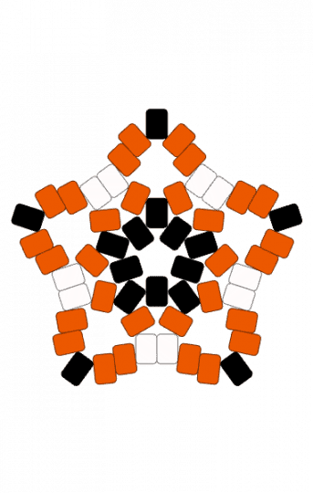 Orange star - black, orange, star