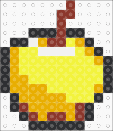 Golden Apple Minecraft 12x14 5 colors - orange,yellow