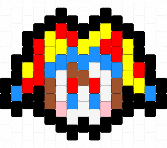 evil pomni - red,yellow,light blue