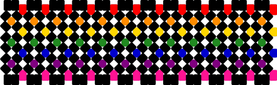 rainbow x-base - black, cuff, pink, rainbow, xbase