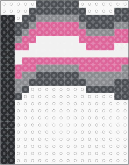 Demi girl waving flag! - gray,pink,demigirl,pride,lgbtqia,lgbtq