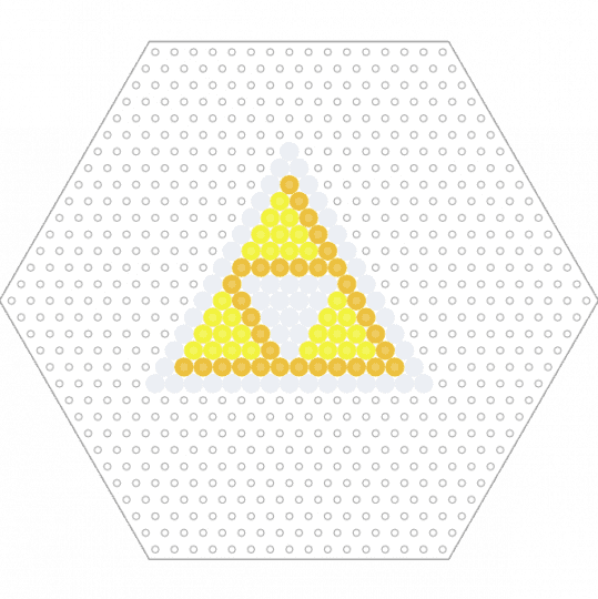 Tri force - white, yellow