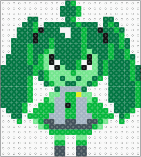 alien miku - green,miku,hatsune miku,alien