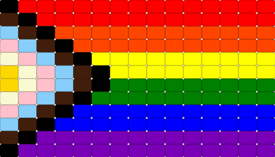 Pride flag :D - yellow,red,purple