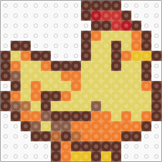 STARDEW VALLEY CHICKEN - brown,orange,yellow