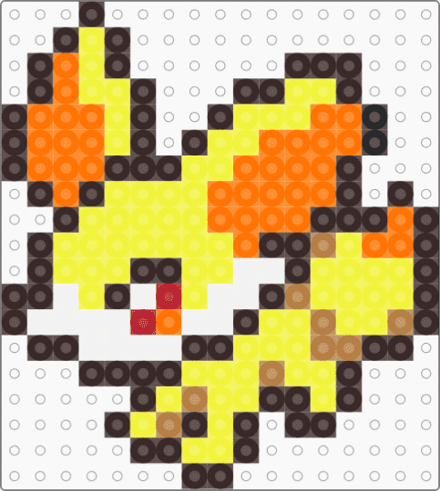 Fennekin - brown,yellow,orange