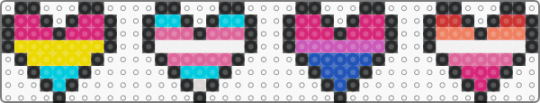 pride hearts Pt. 1 - black,pink,yellow,pride,hearts,lgbtq