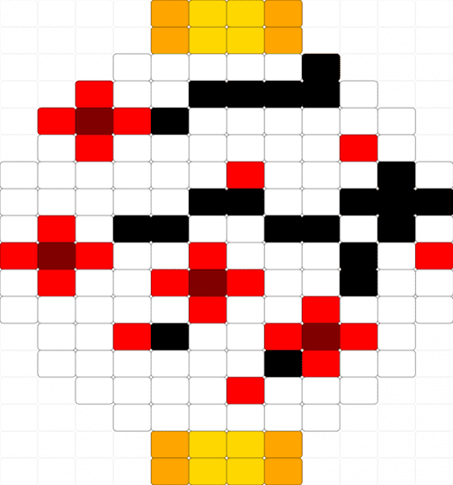 Chinese lantern (white) - white,red