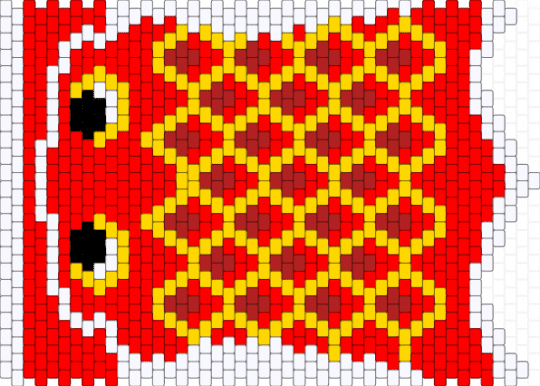 Koinobori (Japanese carp-shaped windsock) 3d - red,yellow