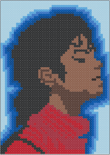 MICHAEL JACKSON thriller - light blue,blue,red